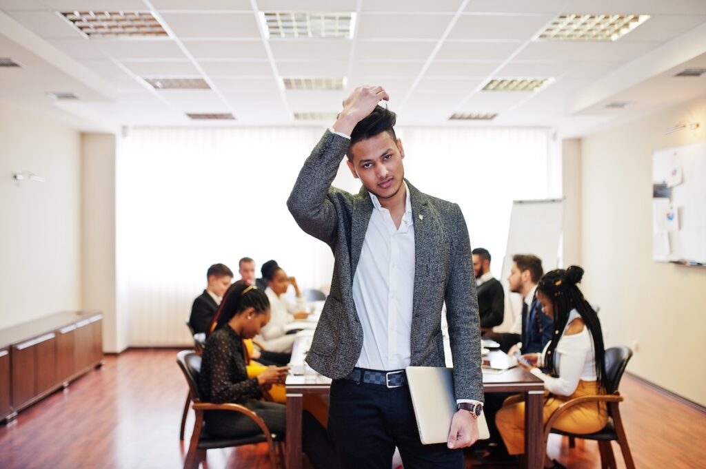 A puzzled young business leader wonders how he can make his job listing near Dallas stand out from the rest.